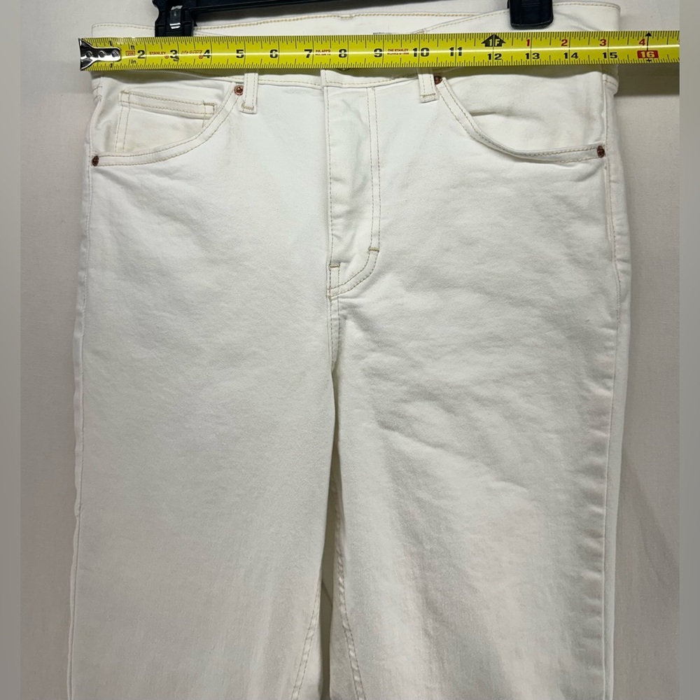 Topshop Cream White Jamie Skinny Leg Stretch Denim Jeans W32 L30 10.5” Rise - Picture 4 of 9